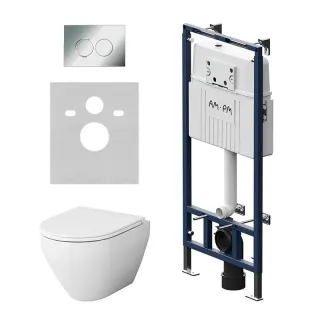 Комплект унитаза с инсталляцией AM.PM Spirit V2.0 IS100151.701700 сиденье микролифт