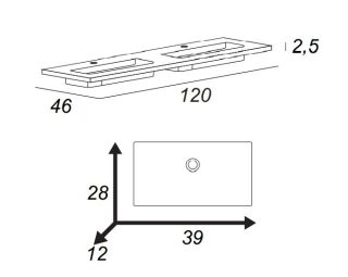 Раковина из искусственного мрамора с двумя чашами CEZARES 50211 белый