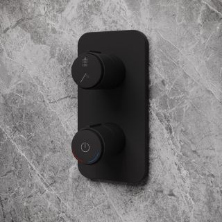 Встраиваемый смеситель с двумя выходами IDDIS Slide Push Control SLIBLBTi67 чёрный матовый