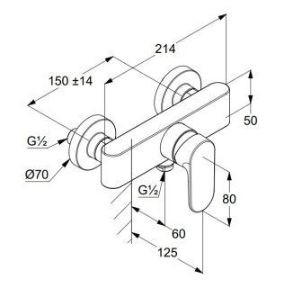 Смеситель для душа Kludi Louva 248315375 белый матовый