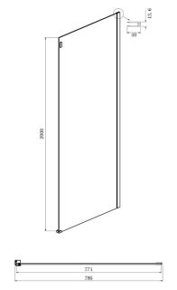 Душевой уголок Ambassador Benefit 19021102HX-80HX 130x80см хром/прозрачное