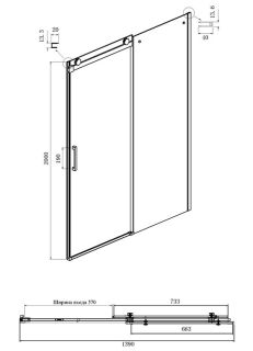 Душевой уголок Ambassador Benefit 19021103HX-90HX 140x90см хром/прозрачное