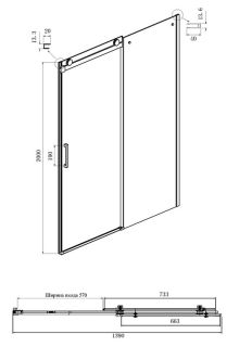 Душевой уголок Ambassador Benefit 19021103HX-100HX 140x100см хром/прозрачное