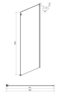 Душевой уголок Ambassador Benefit 19021105HX-100HX 160x100см хром/прозрачное