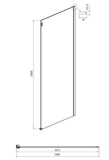 Душевой уголок Ambassador Benefit 19022204HBB-110HBB 150x110см чёрный/тонированное