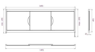 Экран под ванну Onika Лагуна 515003 150см белый