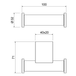 Двойной крючок Timo Luiro 18512/18 чёрное золото