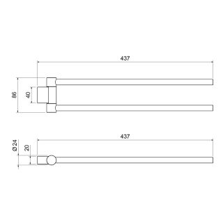 Полотенцедержатель Timo Luiro 18559/03 чёрный матовый