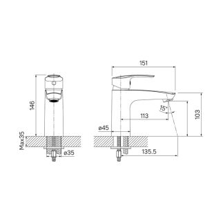Смеситель для раковины IDDIS Ray хром глянцевый RAYSB00i01