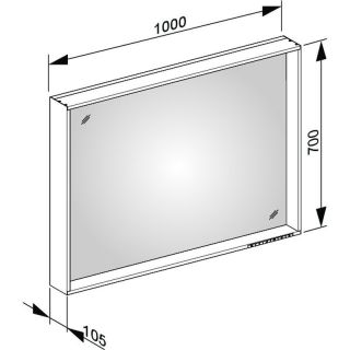 Зеркало Keuco Plan  07898173000 100 см