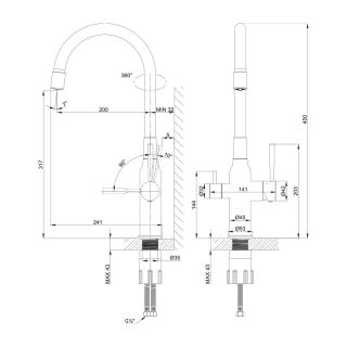 Смеситель для кухни Lemark Expert  LM5083S-White с подключением к фильтру с питьевой водой