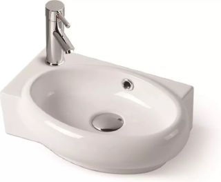 Раковина накладная SantiLine SL-2022R 42см правая белый