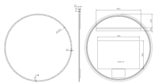 Зеркало с подсветкой Armadi Art 545-120-GM 120 см сенсорный выключатель антизапотевание оружейная сталь