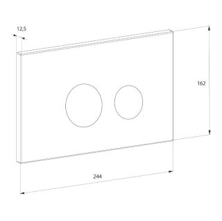 Клавиша смыва DQ Bayern DB1529002.2  (арт.инсталл DI8050127), матовый хром