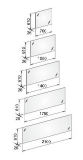 Зеркало для ванны Keuco Edition 11195002000 105 см