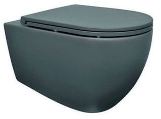 Подвесной унитаз Isvea Infinity 10NF02001SV-2P безободковый крышка микролифт изумрудный матовый