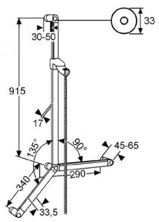 Душевая штанга Kludi Sirena Care для людей с ограниченными возможностями хром 6150205-00