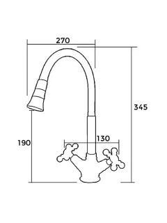 Смеситель для раковины Gappo G4089-6 золото