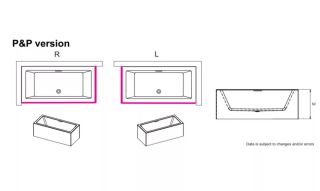 Акриловая ванна Riho Rethink Cubic Fall Plug and Play B110022005 R заполнение через перелив 200х90см белый