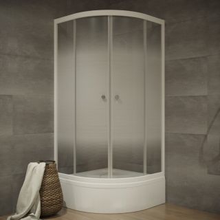 Душевой уголок Triton Лайт Щ0000061813 90x90 см профиль белый стекло с узором