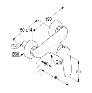 Смеситель для душа Kludi X1 328310575 хром
