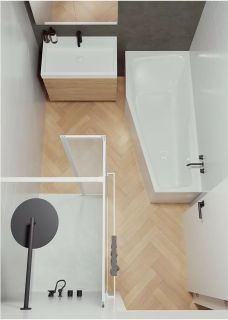 Акриловая ванна Riho Rethink Space Fall B111006005 R заполнение через перелив 160х75см белый