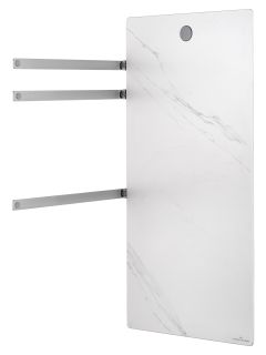 Полотенцесушитель электрический Wonzon & Woghand Stuttgart WW-A503-BR 42x80 см с каменной плитой белый мрамор/брашированный никель