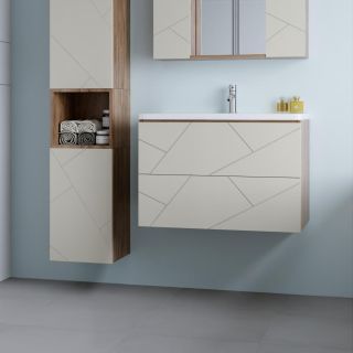 Тумба под раковину Бриклаер Кристалл 4627125416941 80 см латте