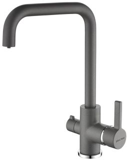 Смеситель для кухни Paulmark Logas Lo213021-402 серый металлик