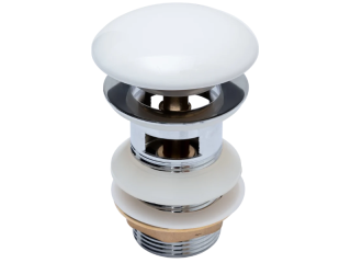 Донный клапан Aquane 333927 с переливом белый