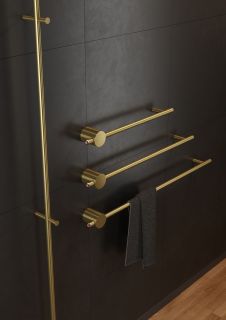 Электрический полотенцесушитель Broner Bruno BR.007.080.0000.MG 80 см с кнопкой золото матовое