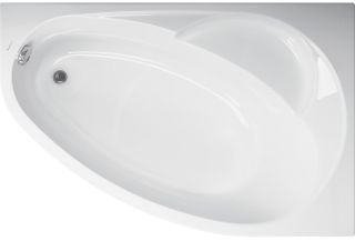 Акриловая ванна VagnerPlast Flora VPBA151FLA3PX-04 правая 150x100см белый