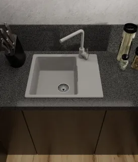 Мойка кухонная GranFest URBAN 658L белый