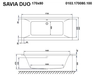 Гидромассажная ванна Whitecross Savia Duo 0103.170080.100.SOFT.CR 170x80см Soft хром