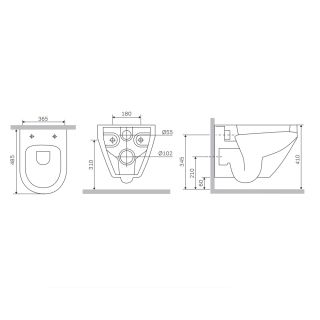 Унитаз подвесной Am.Pm Spirit V2.0 Aquaspin C701900SC с сиденьем микролифт