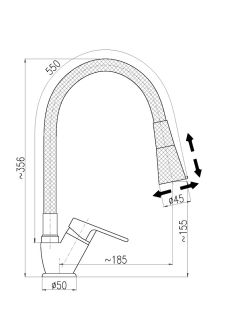 Смеситель для кухни Rav Slezak Colorado CO106.5/13CMATC черный хром