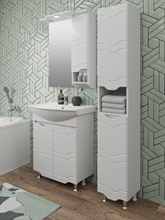 Пенал Runo правый с корзиной для белья Стиль 30 (00000001122)