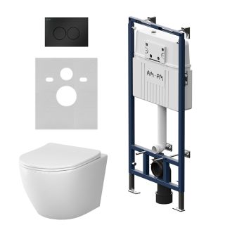 Унитаз с инсталляцией AM.PM Like IS100138.801900 черный