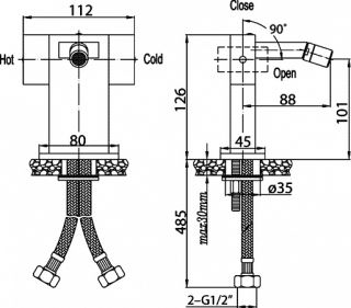 Смеситель для биде, хром Tevere BelBagno TEV-BD-CRM