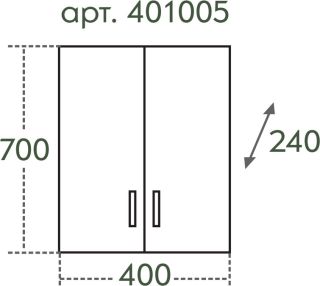 Шкаф СанТа Стандарт 401005 40см белый