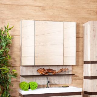 Зеркальный шкаф Бриклаер Техас 4620750416102 100 см кантри/венге