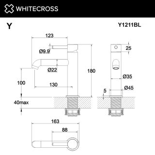Смеситель для раковины WHITECROSS Y Y1211CR хром