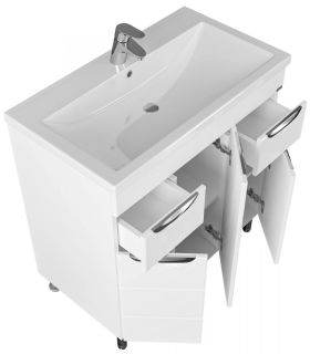 Шкаф-зеркало с подсветкой Onika Ника 206015 левый 60см белый