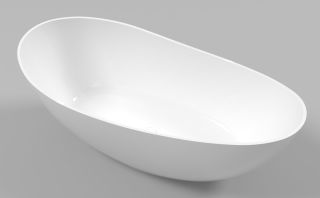 Ванна из искусственного камня Whitecross Ruby 0202.170075.100 170x75см белый глянец