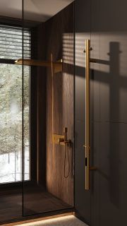 Полотенцесушитель электрический Boheme Uno 726-MG 150x12 см золото матовое