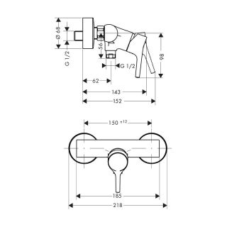 Смеситель Hansgrohe Тalis S New 72600000 для душа