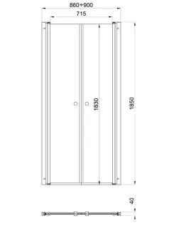 Душевая дверь Triton Дабл Щ0000036861 90 см