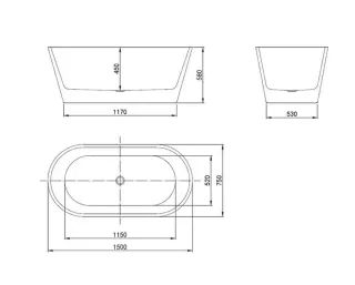 Акриловая ванна Triton Oasis OS-150-75 Щ0000062506 150x75 см белый