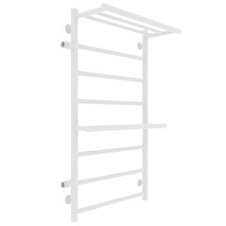 Полотенцесушитель водяной Laris Лавина 73208028БМ левый с полками П9 50x80см белый матовый