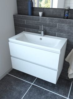 Подвесная тумба под раковину Эстет Bali ФР-00002082 65см два ящика белый